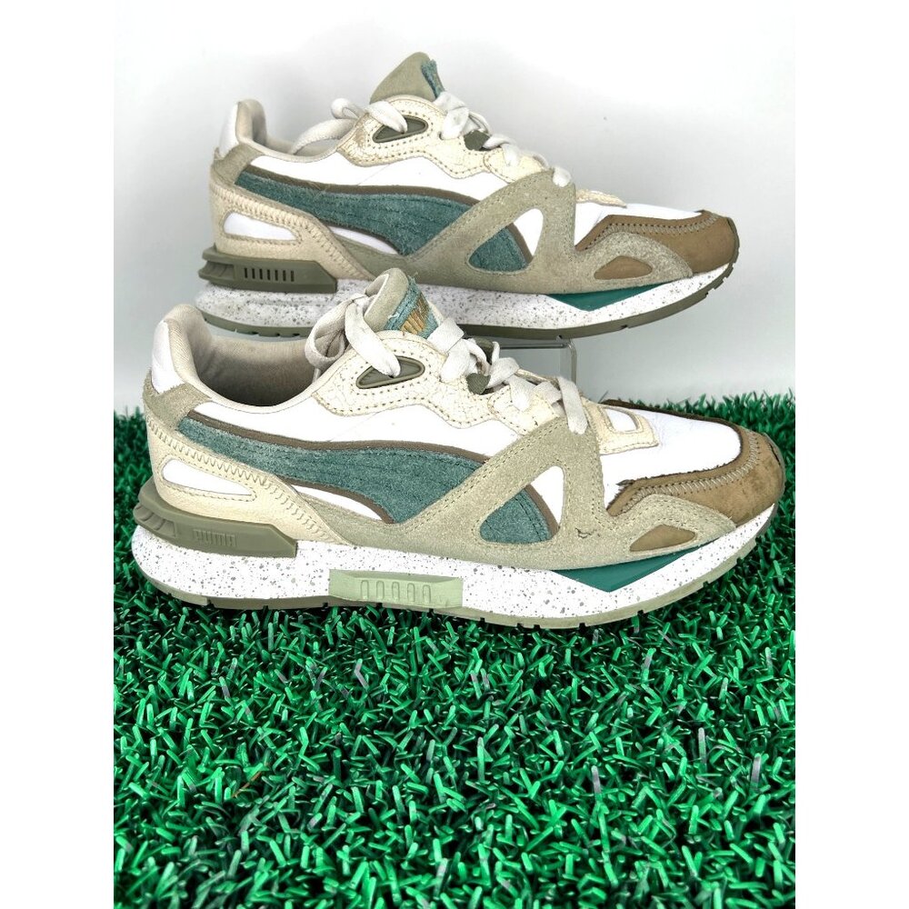Puma Mirage Mox‎ Vision US 5.5  White/Green Suede Leather  Limited Edition